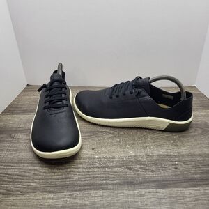 KEEN Women's KNX Lace Sneakers Black Leather White Sz 10.5